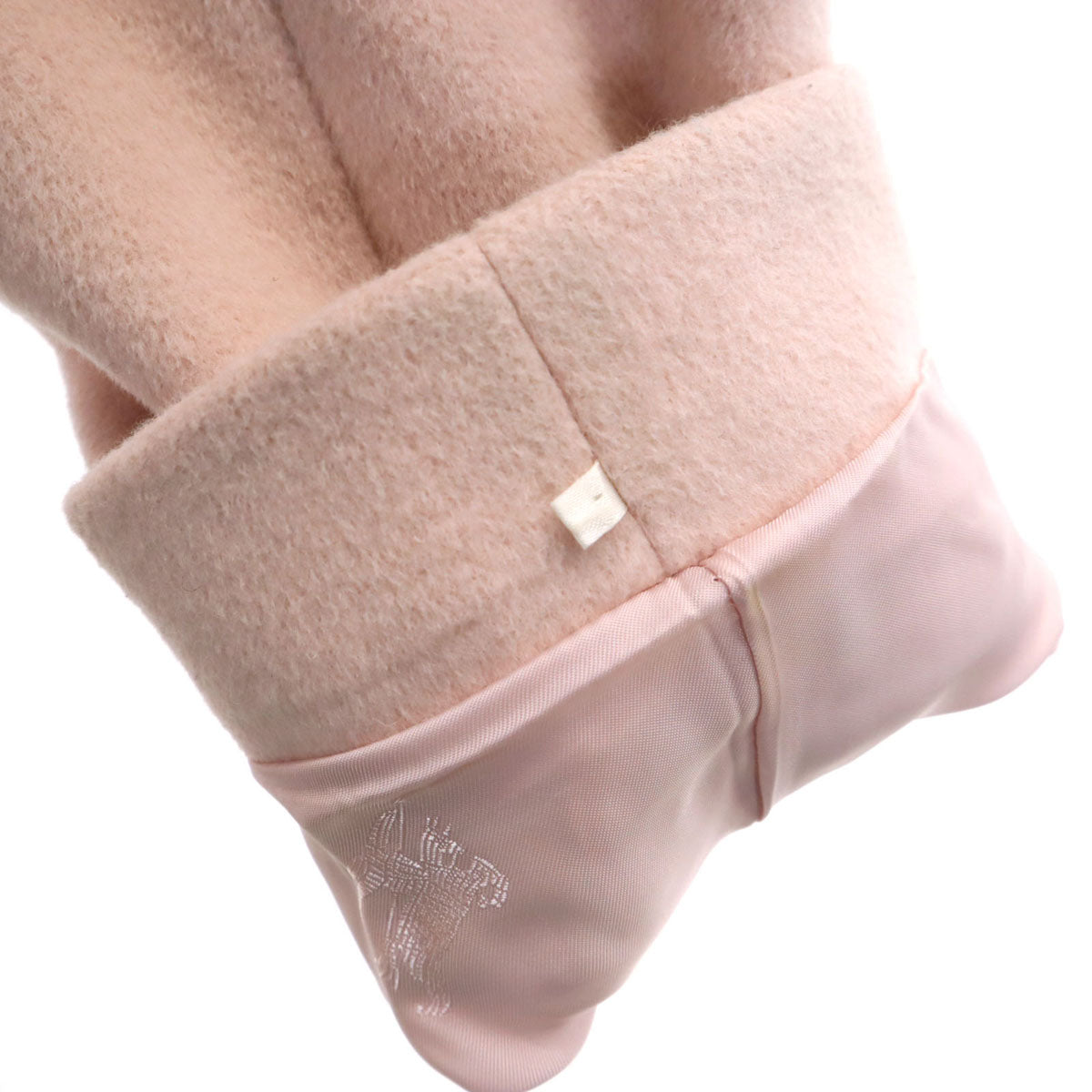 BURBERRY LONDON バーバリーロンドン アンゴラブレンド ウールコート 38 ピンク 三陽商会 ラビットファー付き レディース