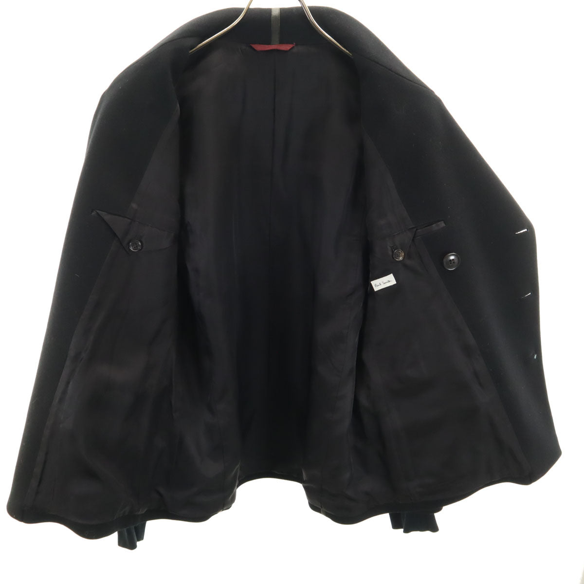 Paul Smith ポールスミス ライトメルトン ピーコート L ブラック Pコート メンズ