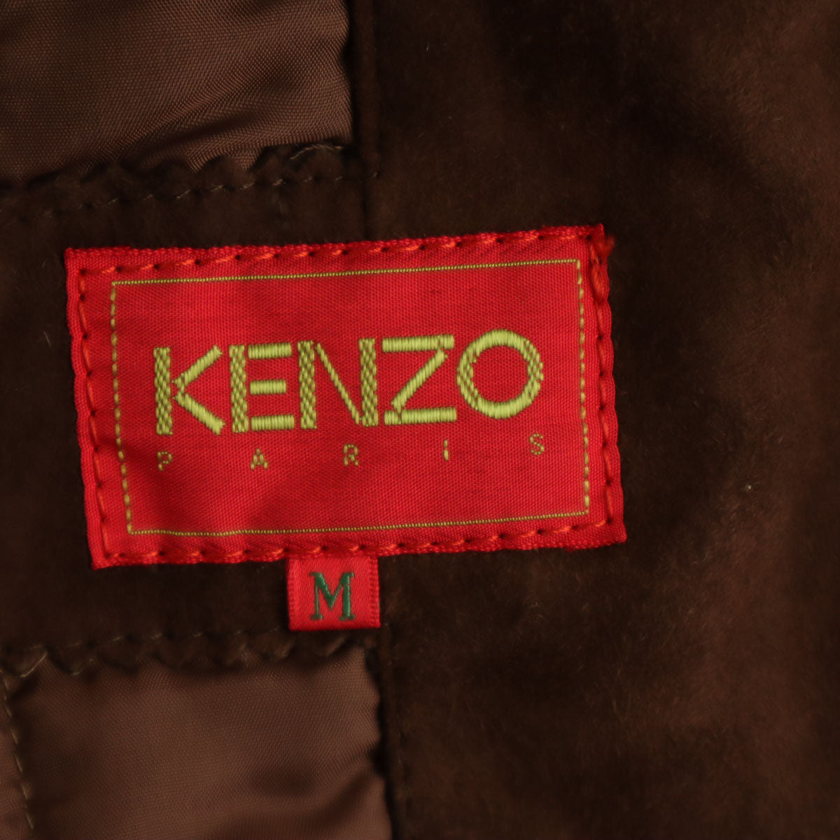 KENZO ケンゾー 90s オールド 豚革 スエード レザージャケット M ブラウン レディース
