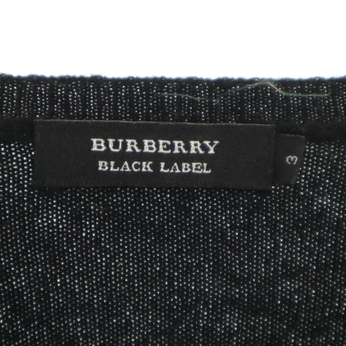 BURBERRY BLACK LABEL バーバリーブラックレーベル カシミヤブレンド 長袖 Vネック セーター 3 ブラック ニット 三陽商会 メンズ
