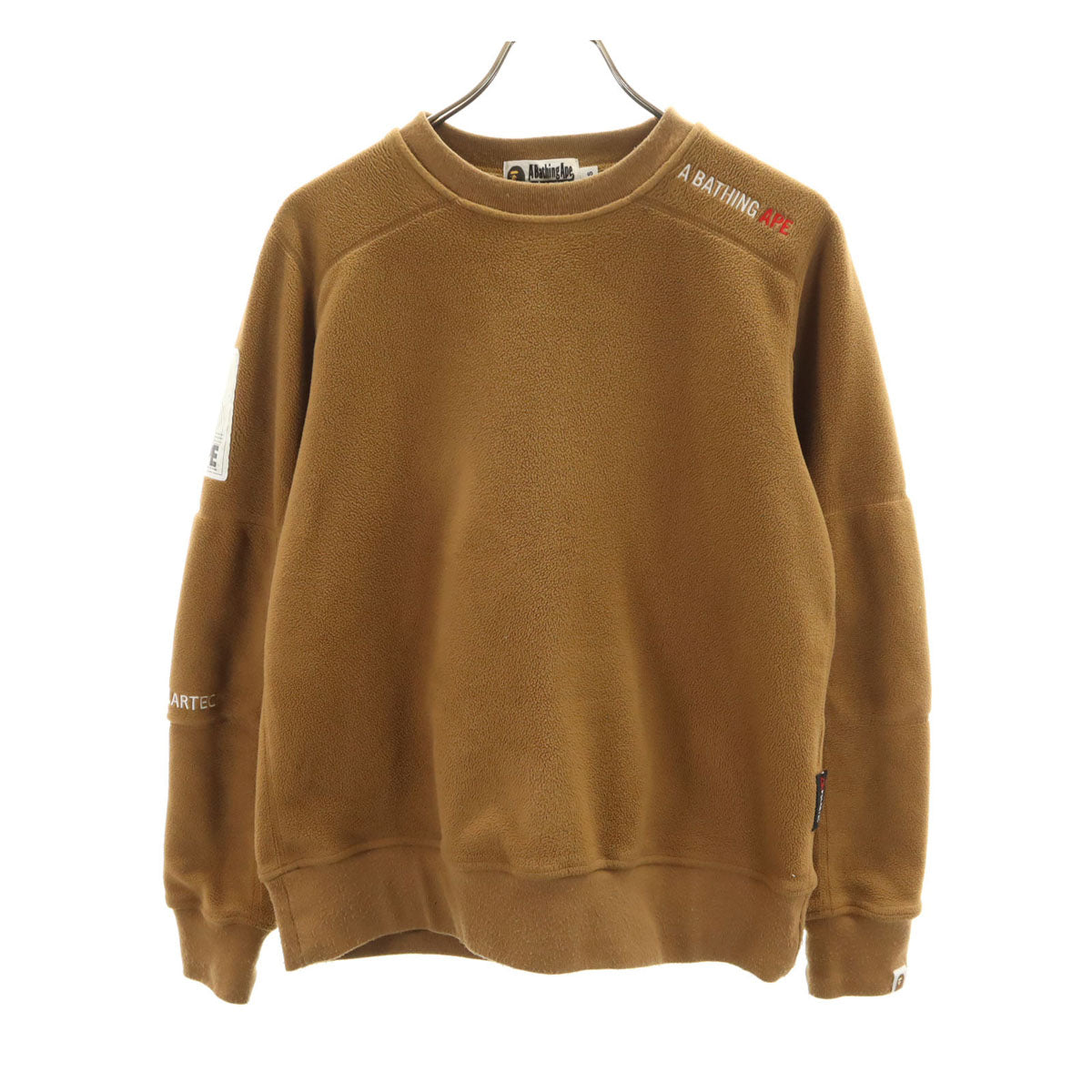A BATHING APE アベイシングエイプ 長袖 フリース トレーナー S ブラウン ポーラテック メンズ