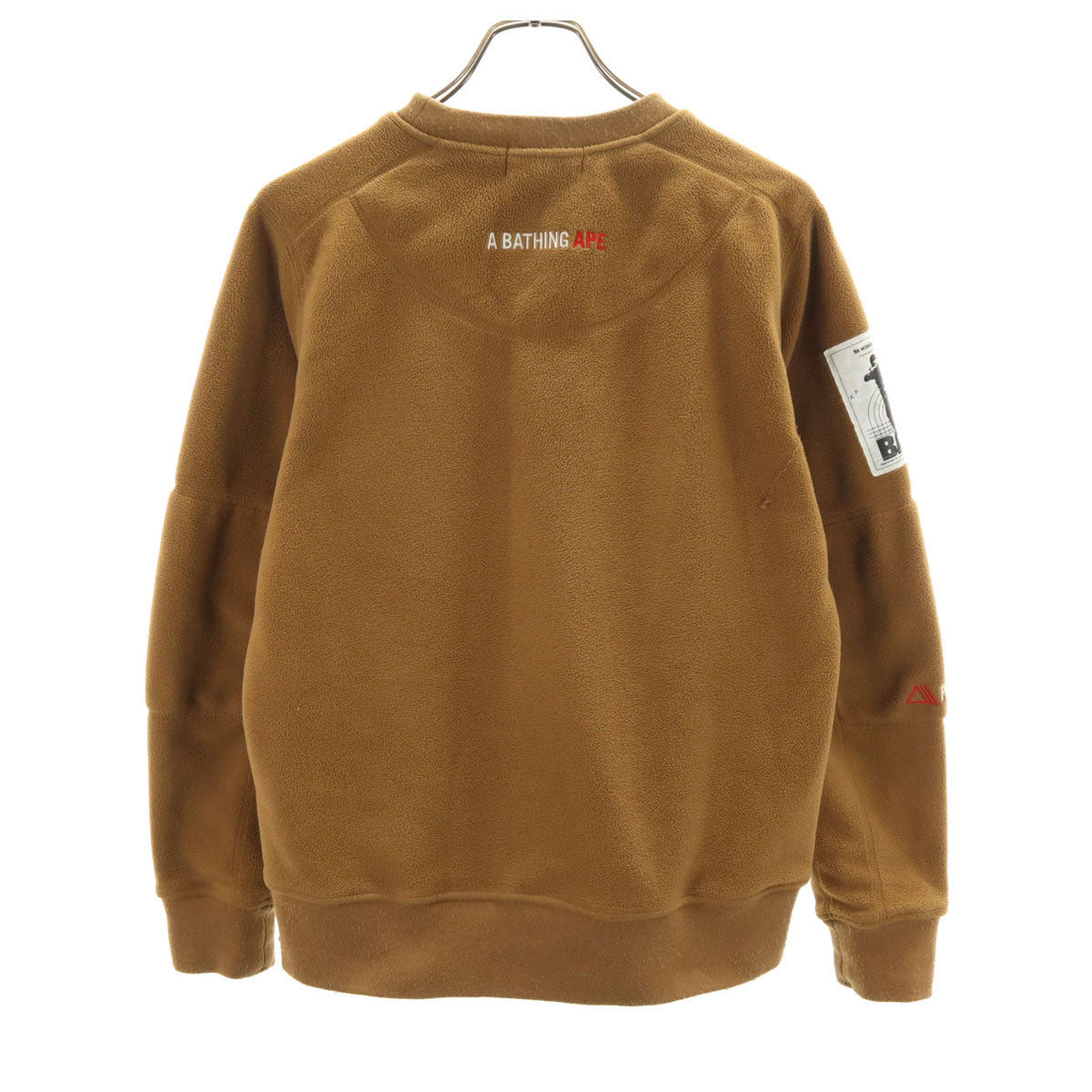 A BATHING APE アベイシングエイプ 長袖 フリース トレーナー S ブラウン ポーラテック メンズ