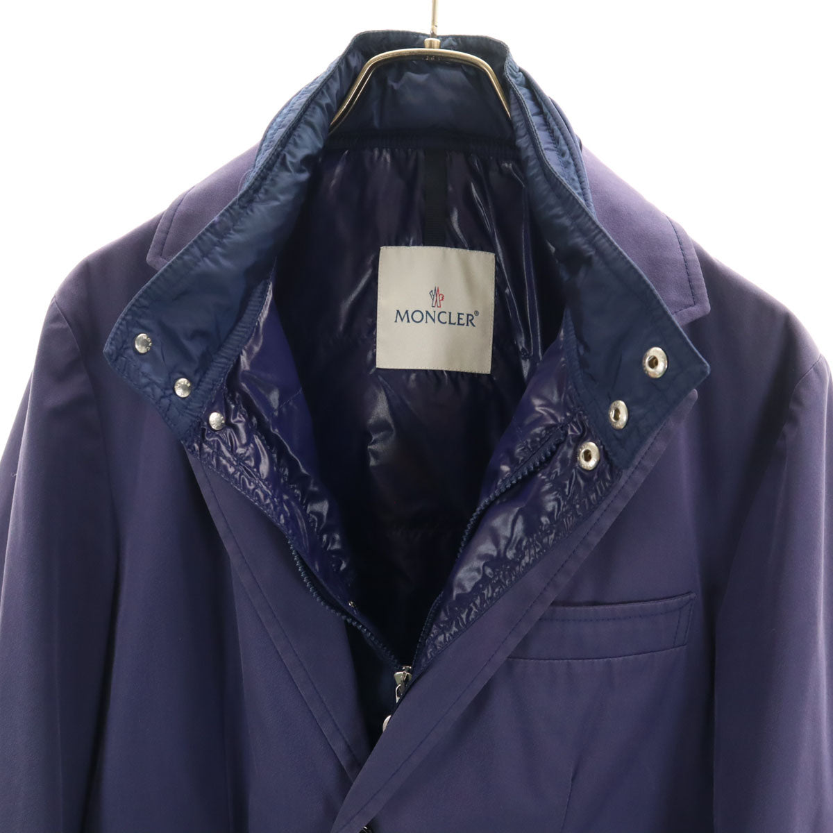 MONCLER モンクレール イタリア製 DUBOIS レイヤード テーラードジャケット 3 パープル メンズ