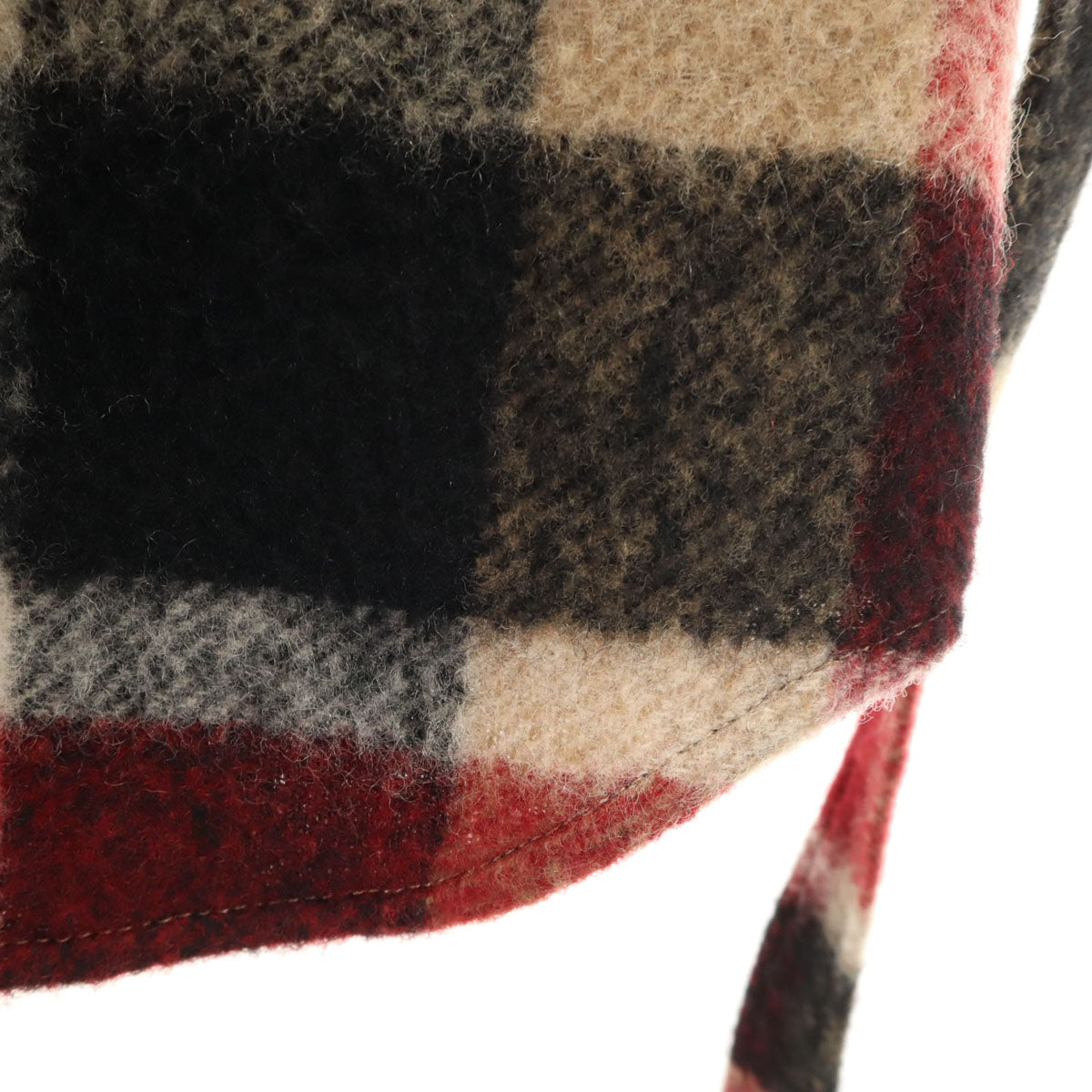 BLUE LABEL CRESTBRIDGE ブルーレーベルクレストブリッジ チェック柄 長袖 ウールシャツ 36 レッド レディース