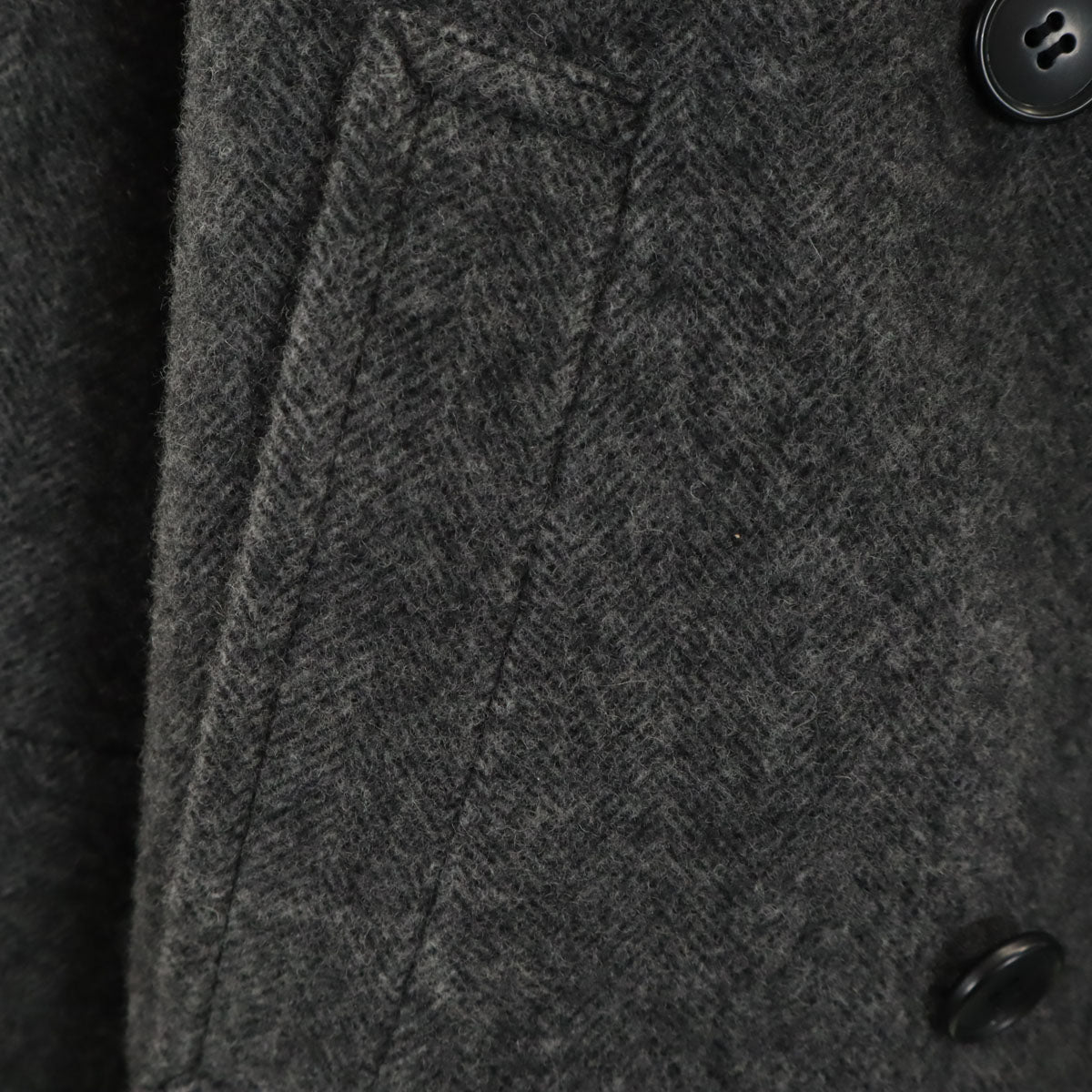 未使用 relume JOURNAL STANDARD レリューム ジャーナルスタンダード 尾州ウール Super100’s モッサ ピーコート 36 グレー Pコート レディース