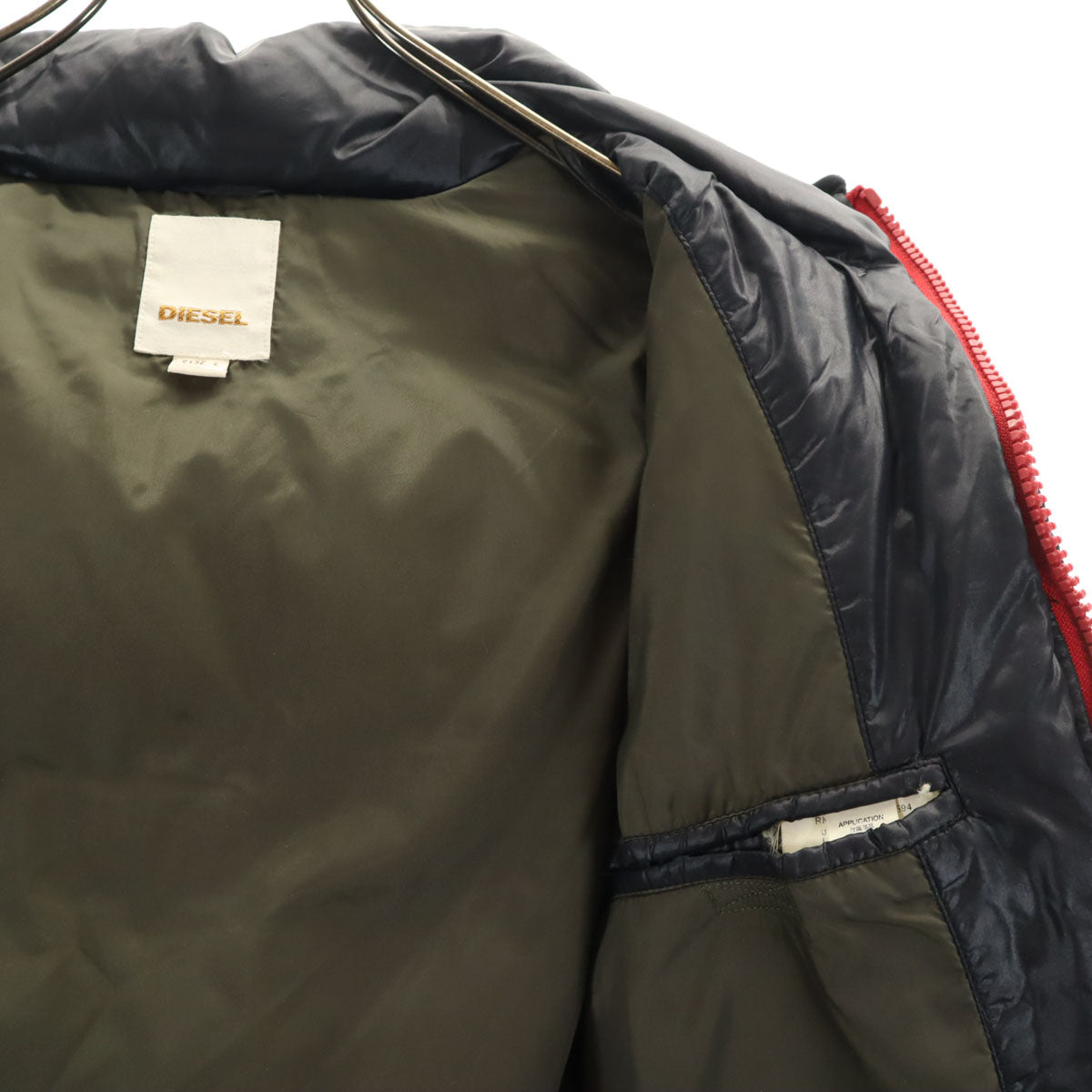 DIESEL ディーゼル ダウンジャケット L チャコールブラック メンズ