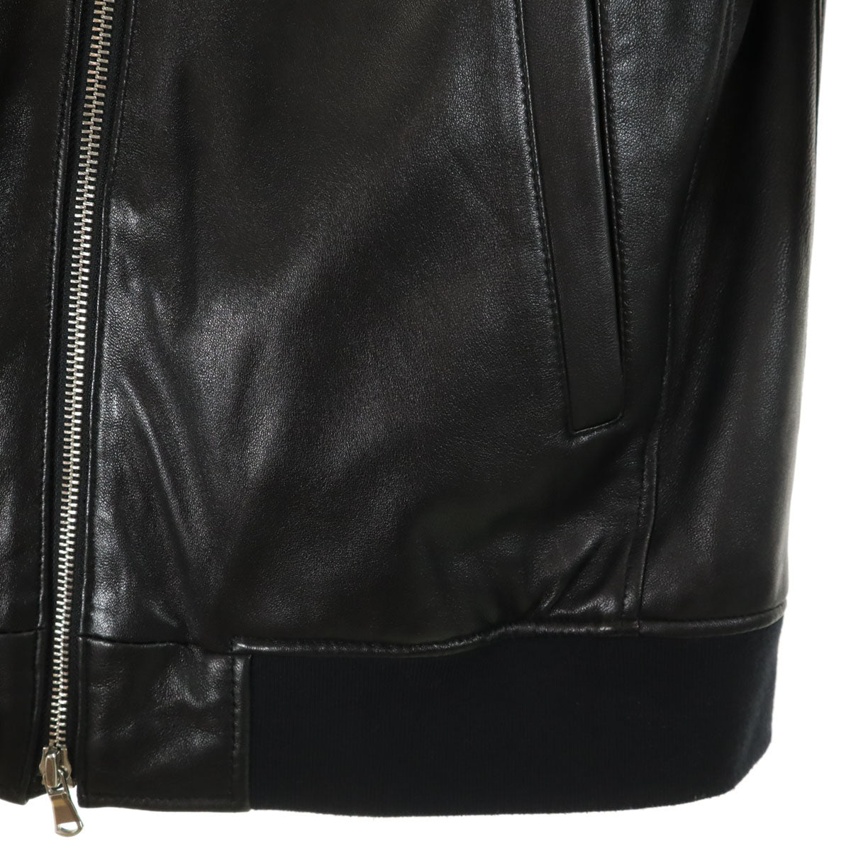 nano universe ナノユニバース 羊革 レザージャケット S ブラック メンズ