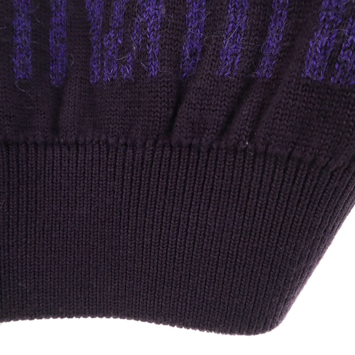 Christian Dior SPORTS クリスチャンディオールスポーツ 90s オールド 総柄 長袖 Vネック セーター M パープル ニット レディース