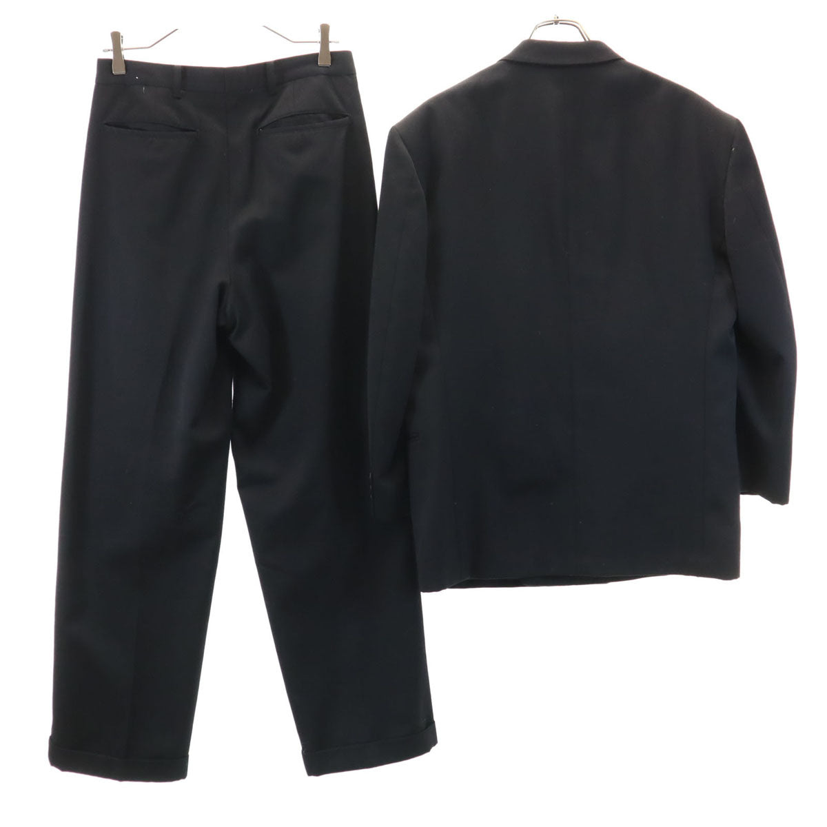 Durban ダーバン ウール100% スーツ 上下 セットアップ M 黒 メンズ