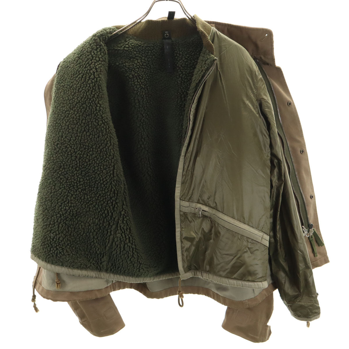 wjk ダブルジェイケイ 3WAY モッズコート L カーキ メンズ