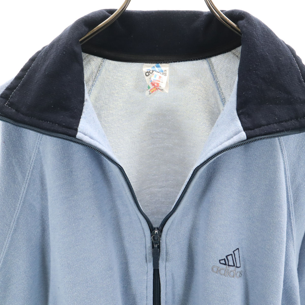 adidas アディダス 90s オールド スウェット トラックジャケット XL 水色 メンズ