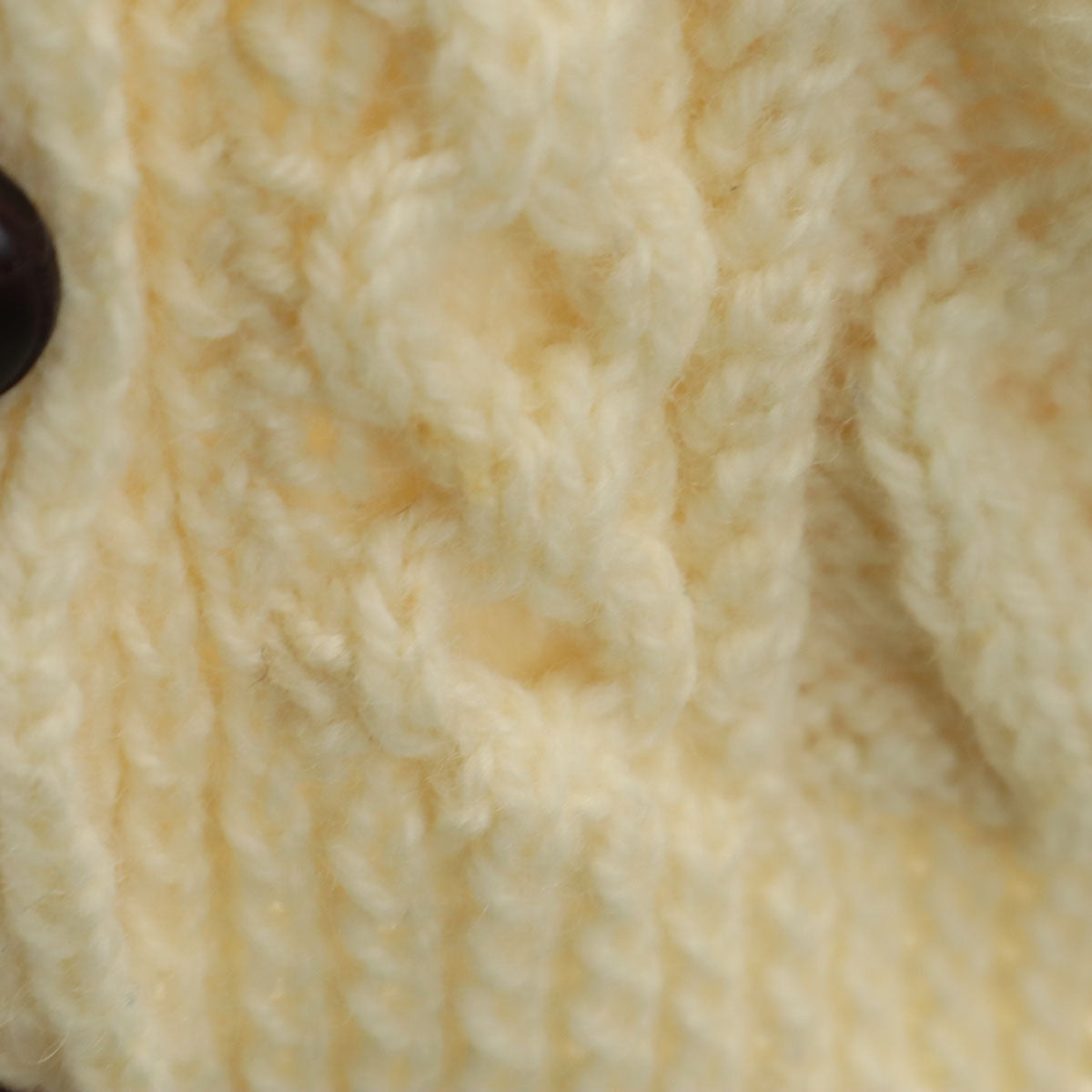 John Molloy ジョンモロイ アイルランド製 長袖 アラン編み ニットカーディガン 生成り レディース