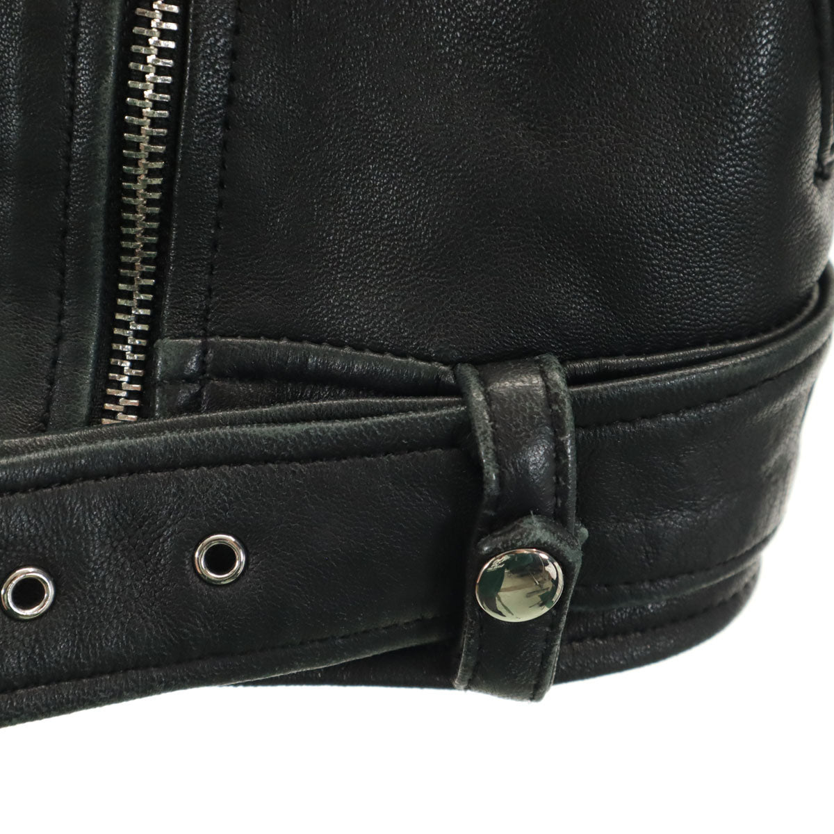 ZARA ザラ 羊革レザー ダブルライダースジャケット S ブラック レディース