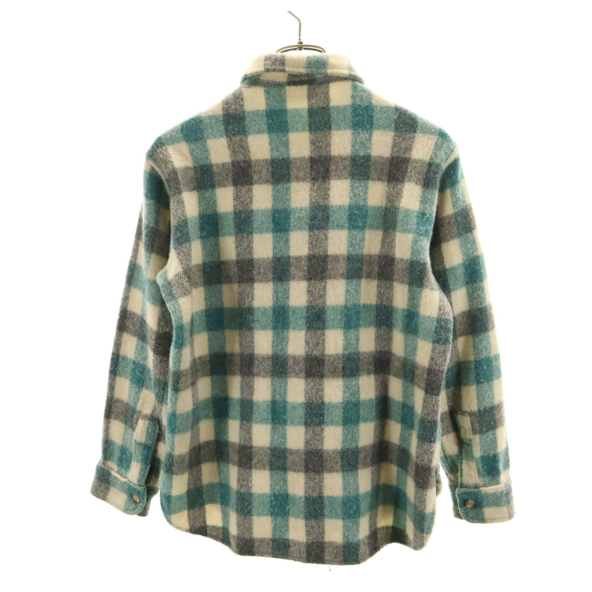 WOOLRICH ウールリッチ 70s ヴィンテージ 白タグ チェック柄 長袖 ネルシャツ 生成り メンズ