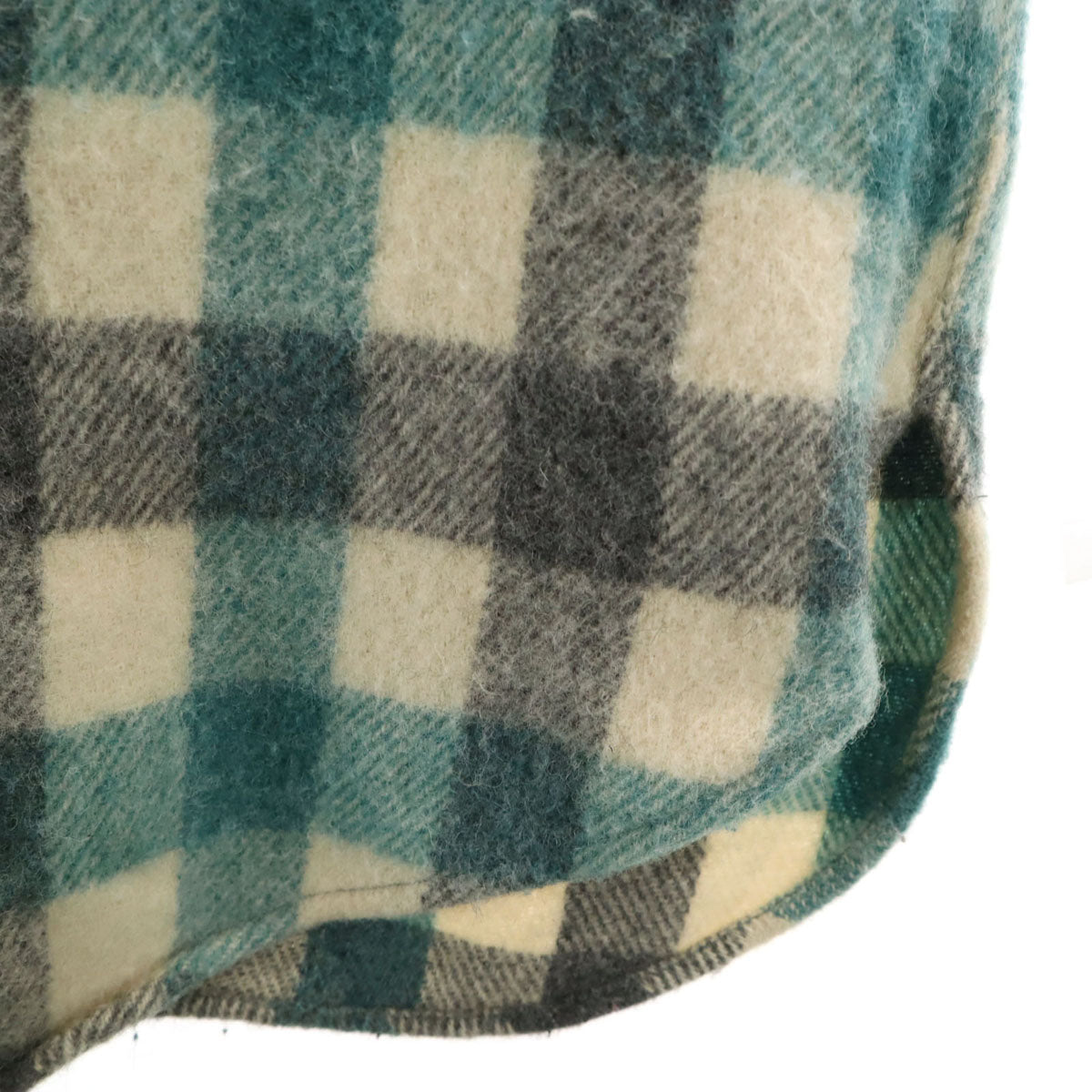 WOOLRICH ウールリッチ 70s ヴィンテージ 白タグ チェック柄 長袖 ネルシャツ 生成り メンズ