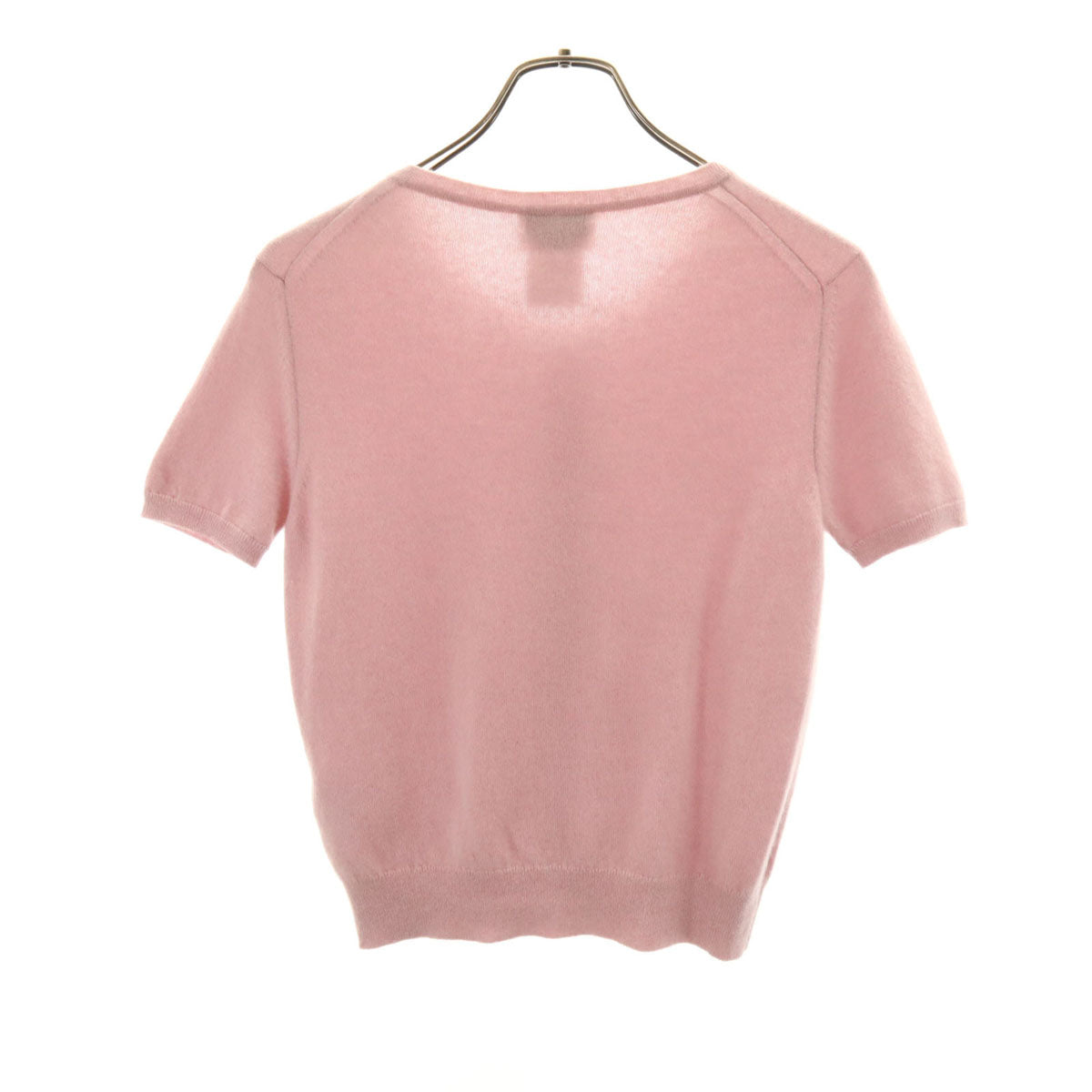 CHANEL BOUTIQUE シャネル ブティック 半袖 ニットカーディガン 40 ピンク レディース