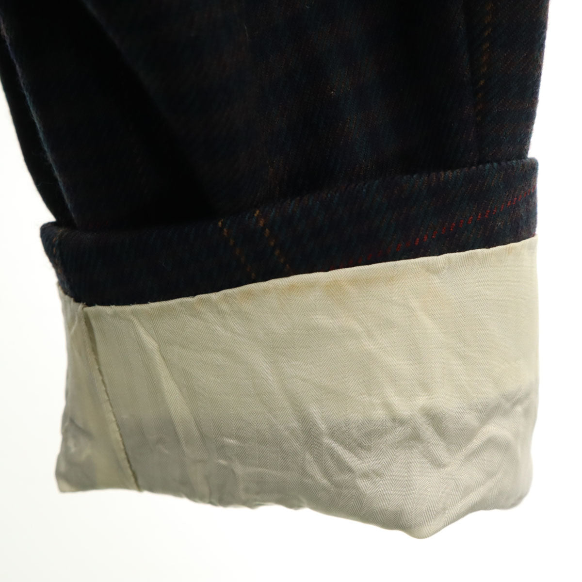 Burberrys バーバリーズ 90s オールド チェック柄 ダブル テーラードジャケット BE5 ネイビー系 メンズ