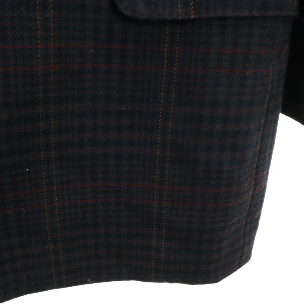Burberrys バーバリーズ 90s オールド チェック柄 ダブル テーラードジャケット BE5 ネイビー系 メンズ