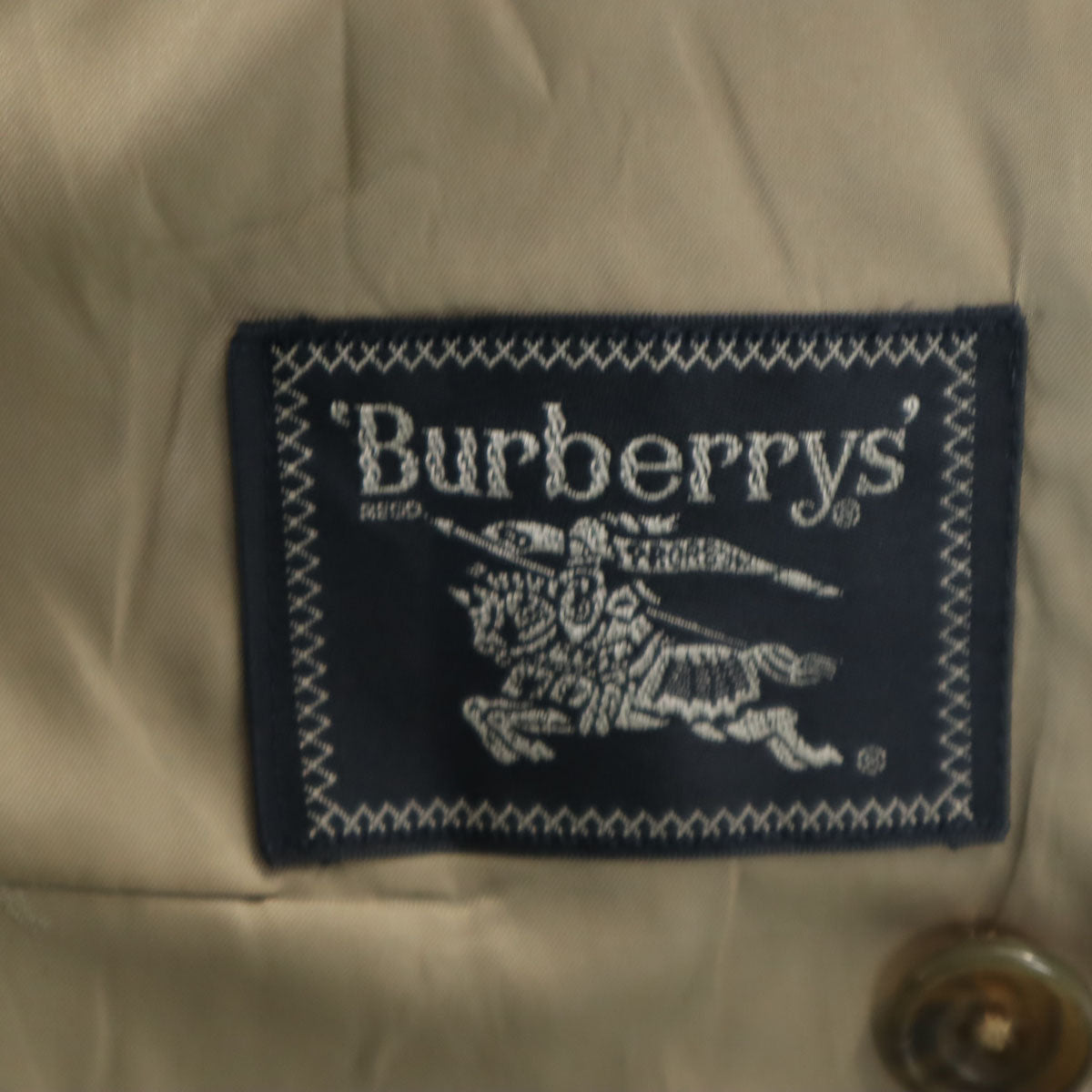Burberrys バーバリーズ 90s オールド チェック柄 ダブル テーラードジャケット BE5 ネイビー系 メンズ