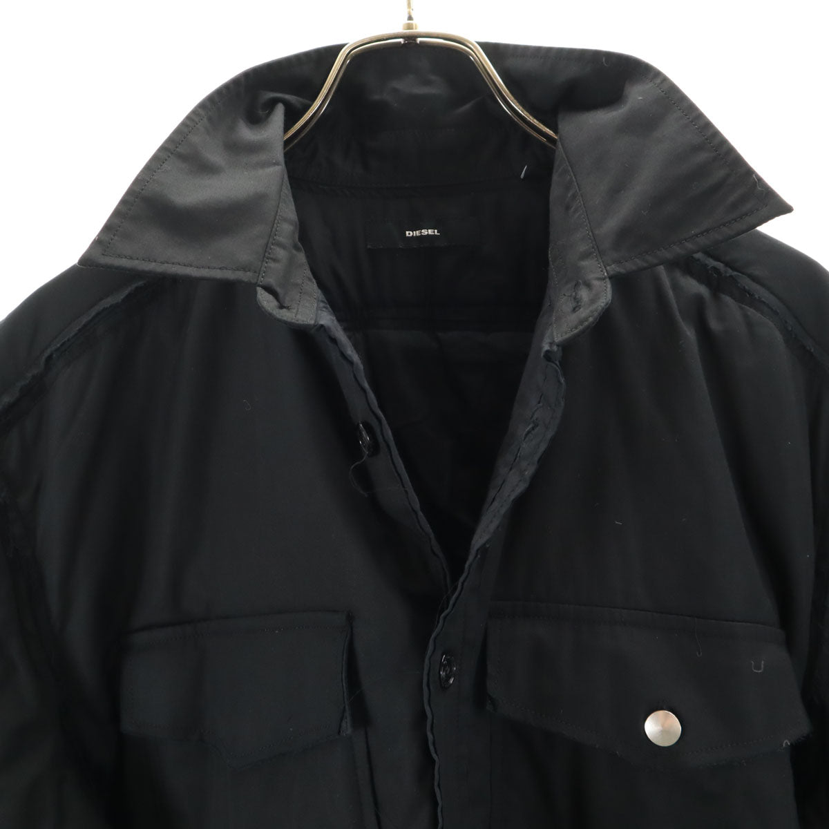 DIESEL ディーゼル 2WAY 中綿ジャケット L ブラック メンズ