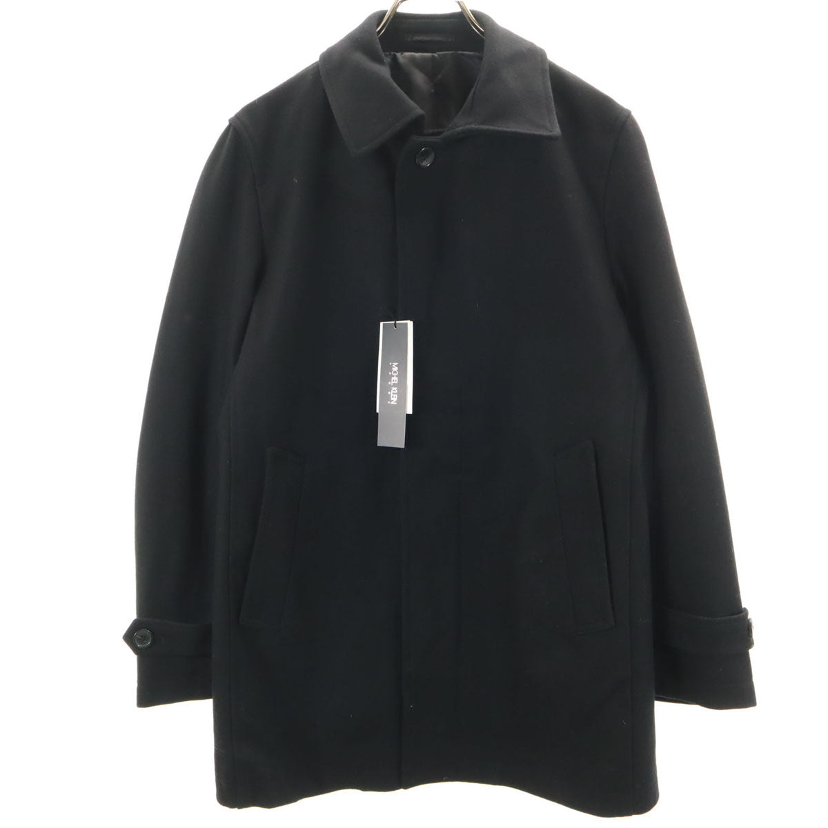 未使用 MICHEL KLEIN HOMME ミッシェルクランオム ステンカラーコート 46 ブラック メンズ