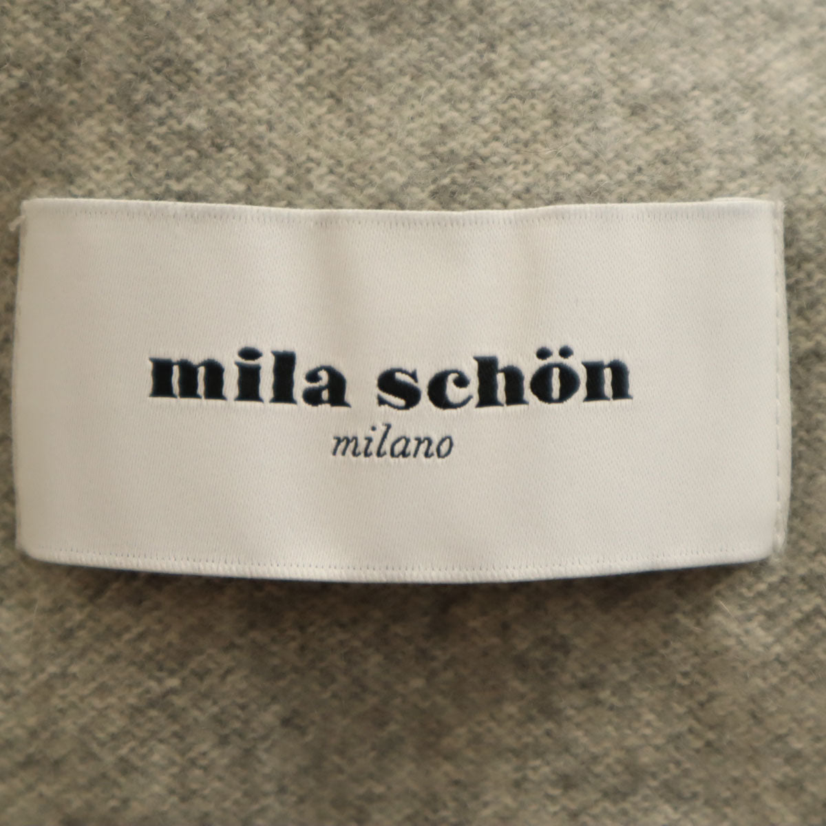 mila schon ミラショーン 日本製 カシミア100% 長袖 ニットカーディガン 48 グレー メンズ
