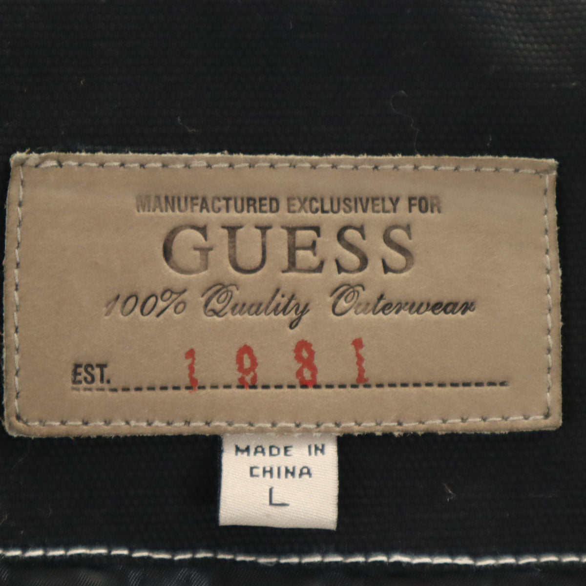 Guess ゲス レザージャケット L ブラック メンズ