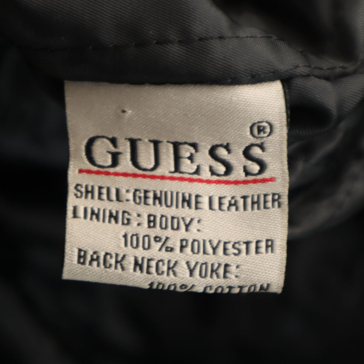 Guess ゲス レザージャケット L ブラック メンズ