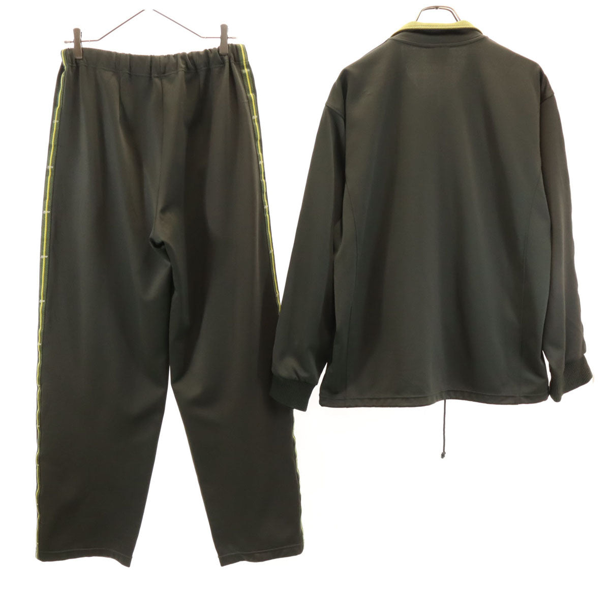 PUMA プーマ 90s オールド ヒットユニオン製 トラックジャケット 上下 セットアップ O カーキ ジャージ メンズ