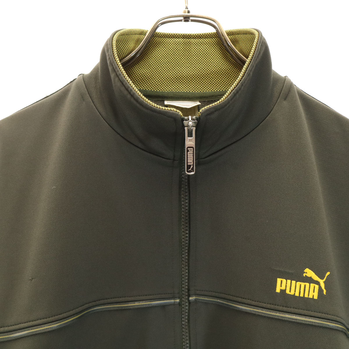 PUMA プーマ 90s オールド ヒットユニオン製 トラックジャケット 上下 セットアップ O カーキ ジャージ メンズ