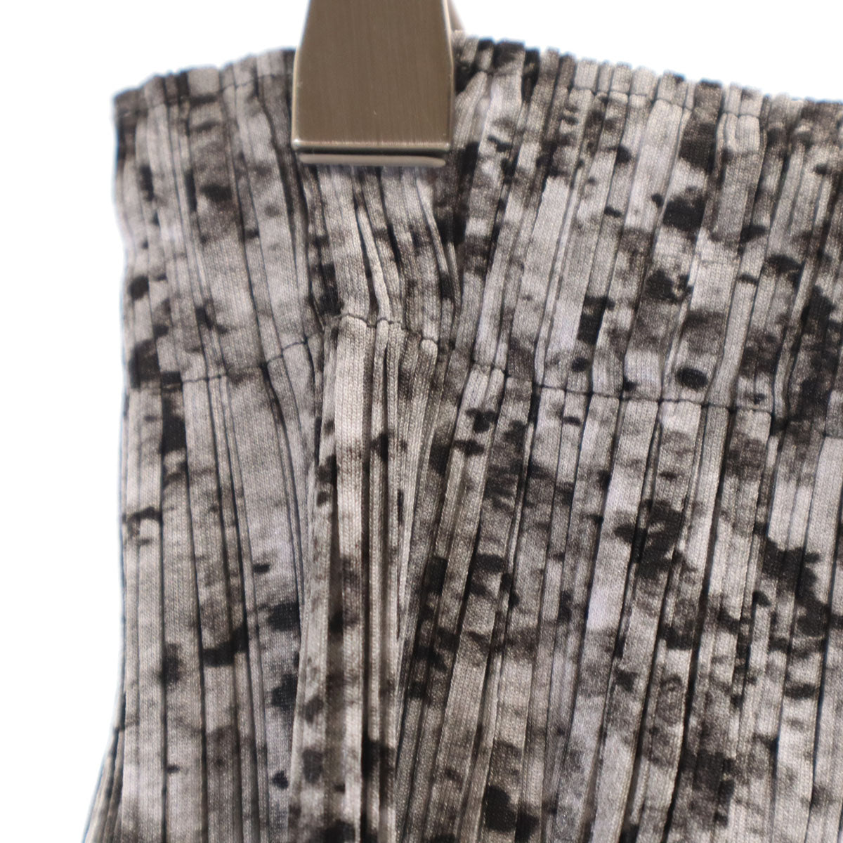 PLEATS PLEASE プリーツプリーズ 日本製 総柄 7分袖 カーディガン 上下 セットアップ 3/4 グレー イッセイミヤケ レディース