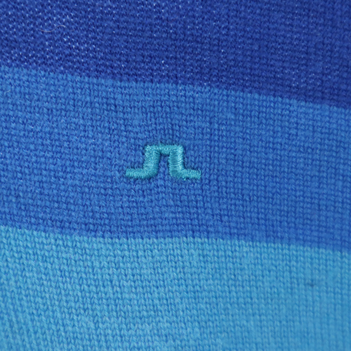 J.LINDEBERG ジェイリンドバーグ ウール ボーダー柄 長袖 Vネック セーター M ブルー系 ニット メンズ