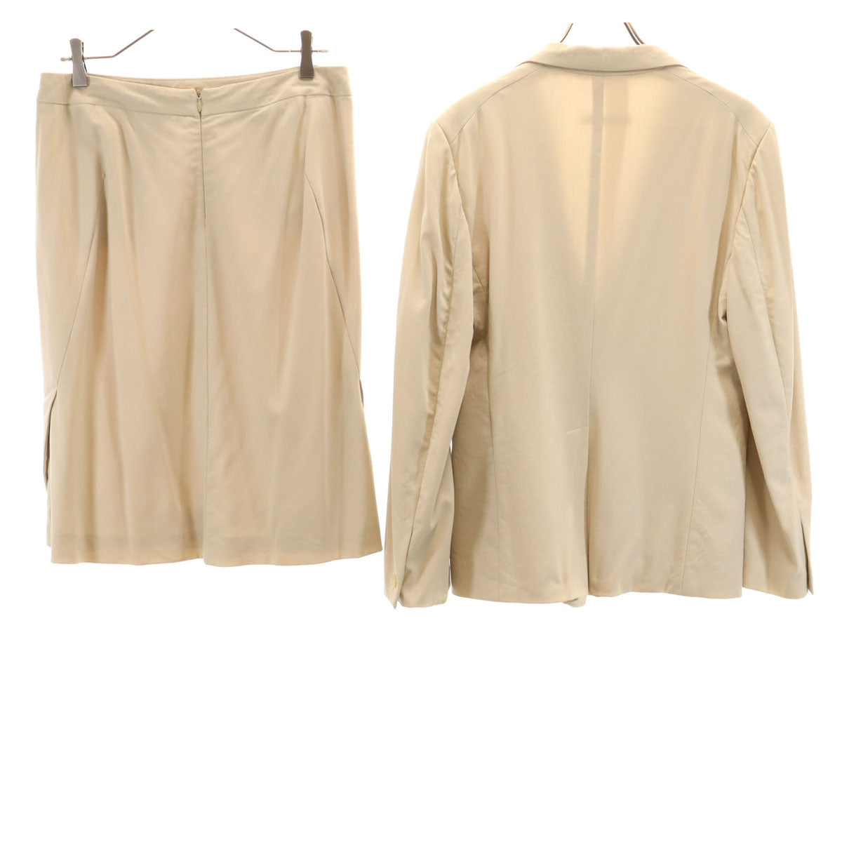 JIL SANDER ジルサンダー スカートスーツ 上下 セットアップ 38 ベージュ レディース