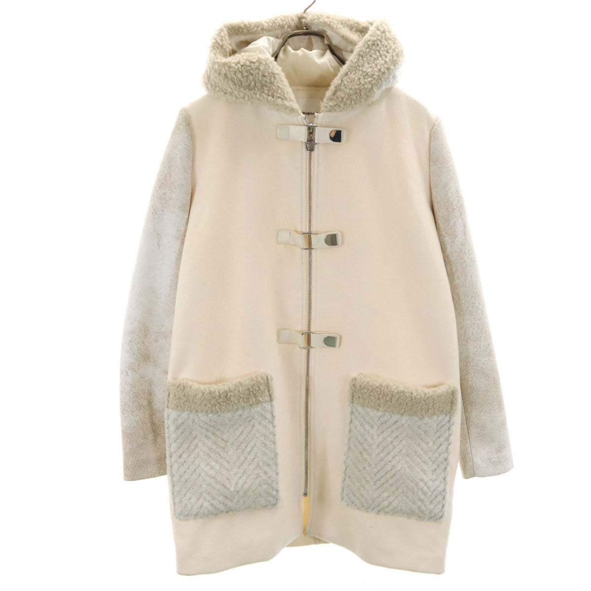 Desigual デジグアル ウールブレンド コート M オフホワイト系 レディース