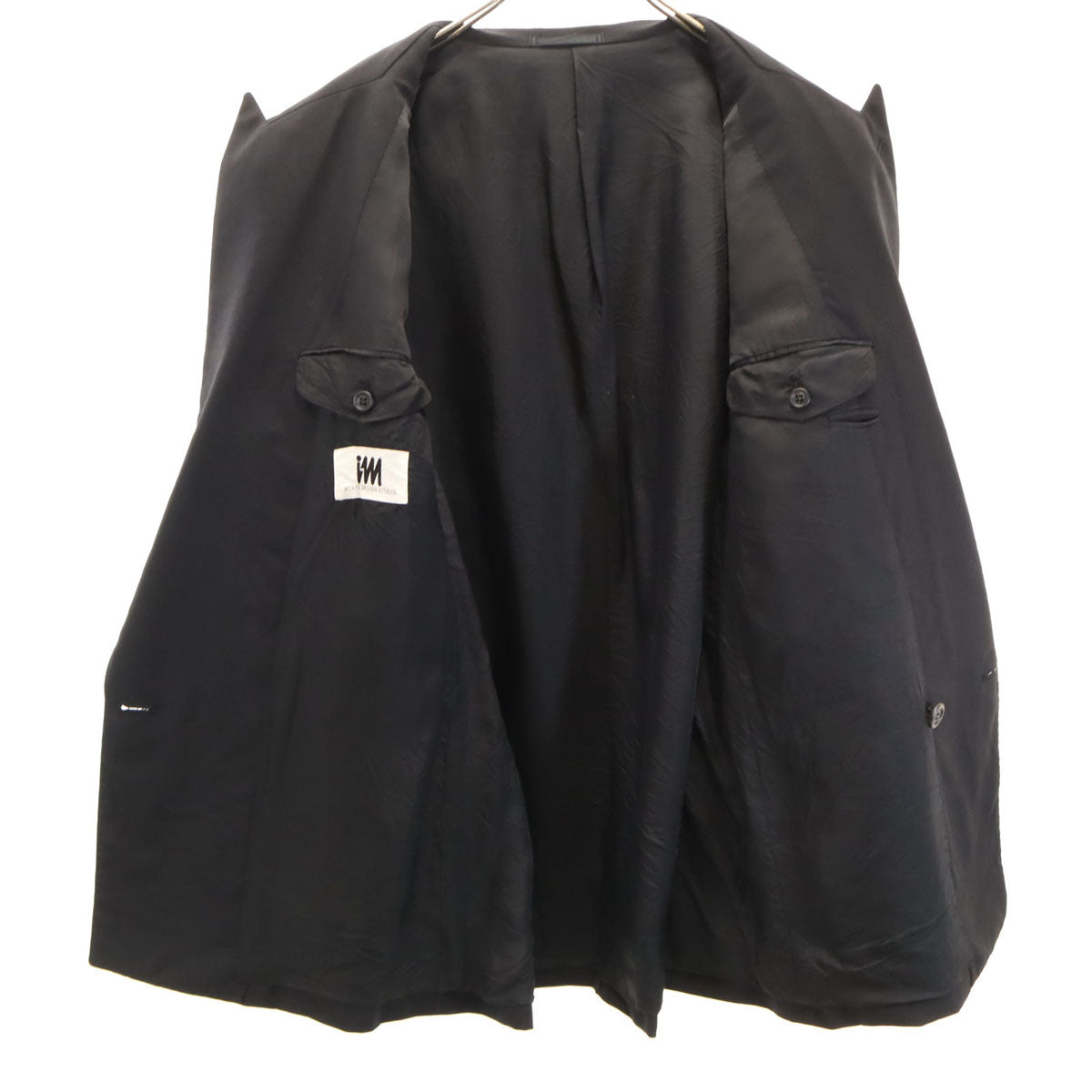 MIYAKE DESIGN STUDIO ミヤケデザインスタジオ 90s 1995年 日本製 オールド ダブル スーツ 上下 セットアップ 8 ブラック イッセイミヤケ メンズ