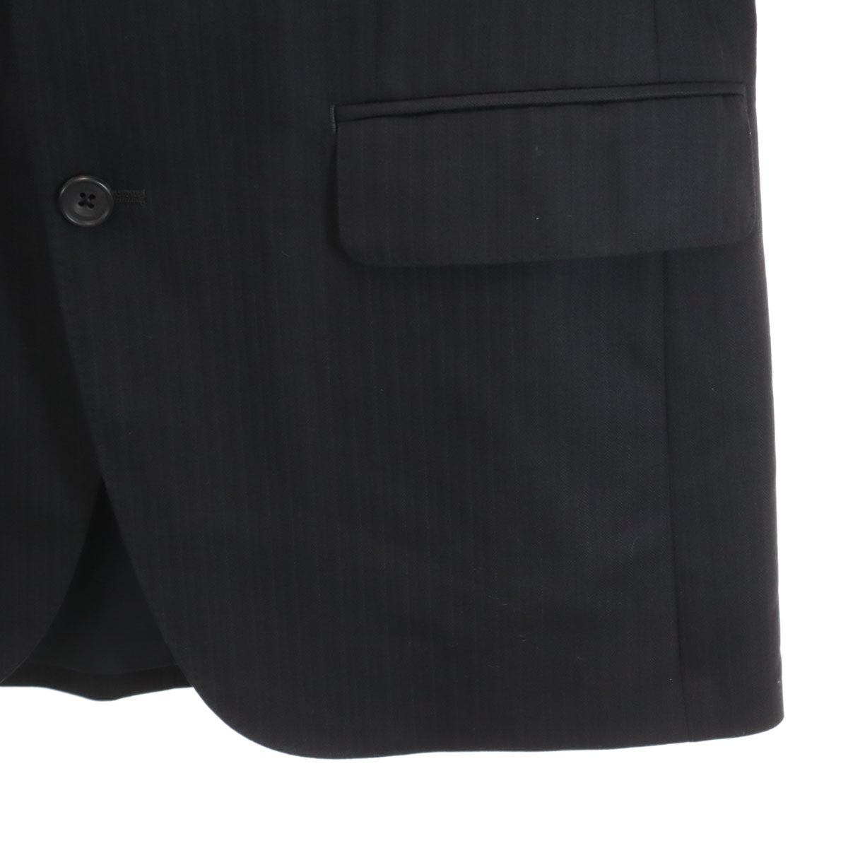 BURBERRY LONDON バーバリーロンドン 日本製 ヘリンボーン スーツ 上下 セットアップ A5 ブラック 三陽商会 メンズ