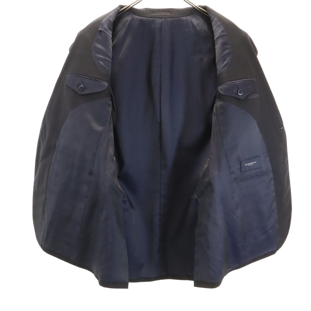 BURBERRY LONDON バーバリーロンドン 日本製 ヘリンボーン スーツ 上下 セットアップ A5 ブラック 三陽商会 メンズ