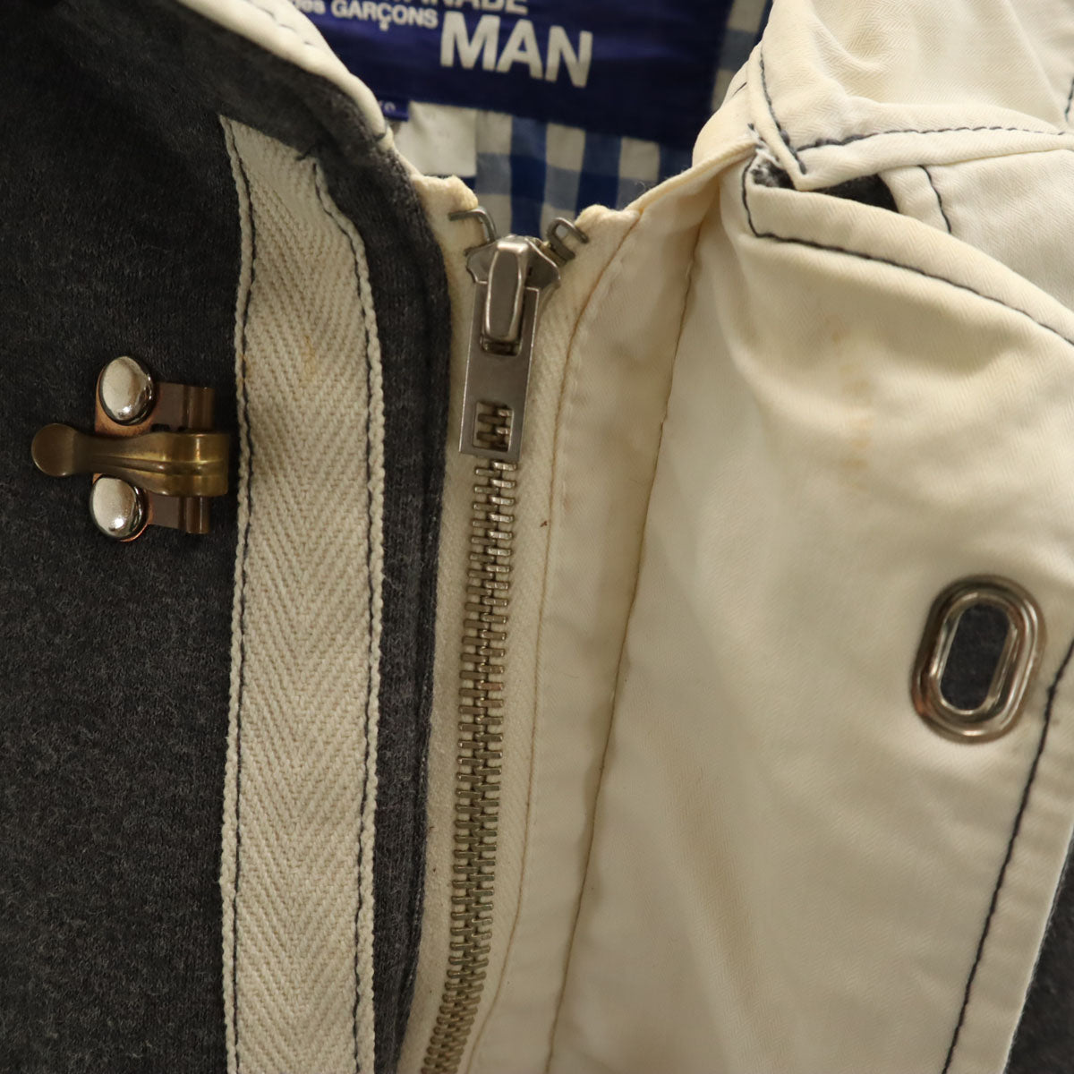 JUNYA WATANABE COMME des GARCONS MAN ジュンヤワタナベコムデギャルソンマン 2010年 日本製 スウェット ジップジャケット XS グレー メンズ