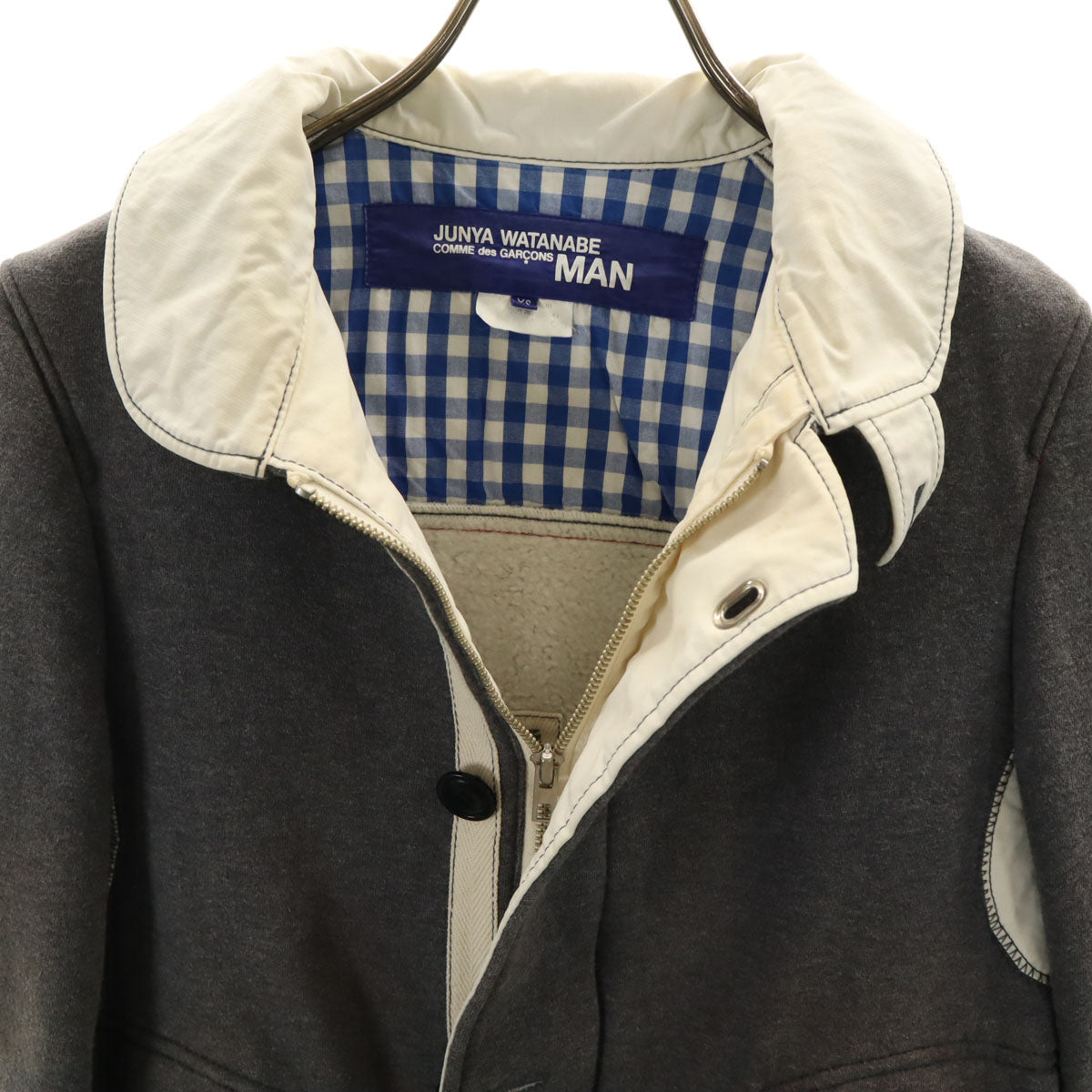 JUNYA WATANABE COMME des GARCONS MAN ジュンヤワタナベコムデギャルソンマン 2010年 日本製 スウェット ジップジャケット XS グレー メンズ