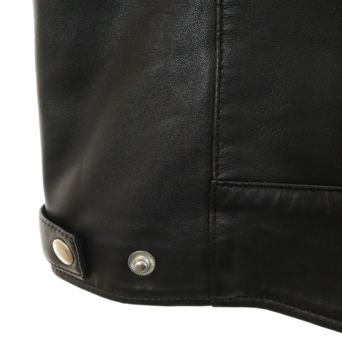 JOURNAL STANDARD ジャーナルスタンダード シープスキン レザー シングルライダースジャケット L ブラック メンズ