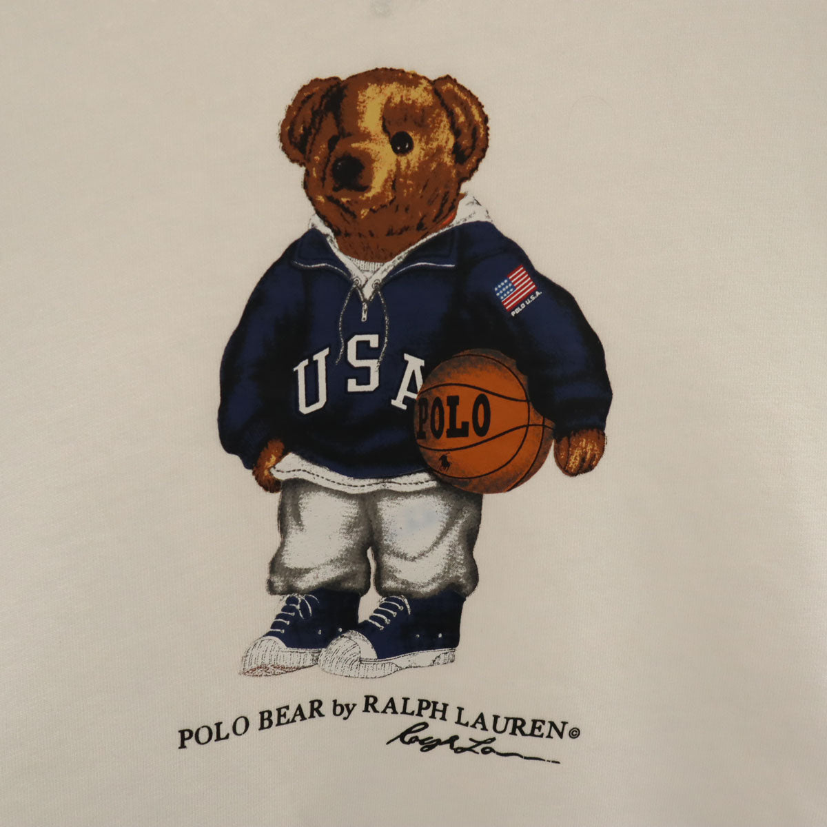 POLO RALPH LAUREN ポロラルフローレン 長袖 スウェット L ホワイト系 トレーナー 裏起毛 メンズ