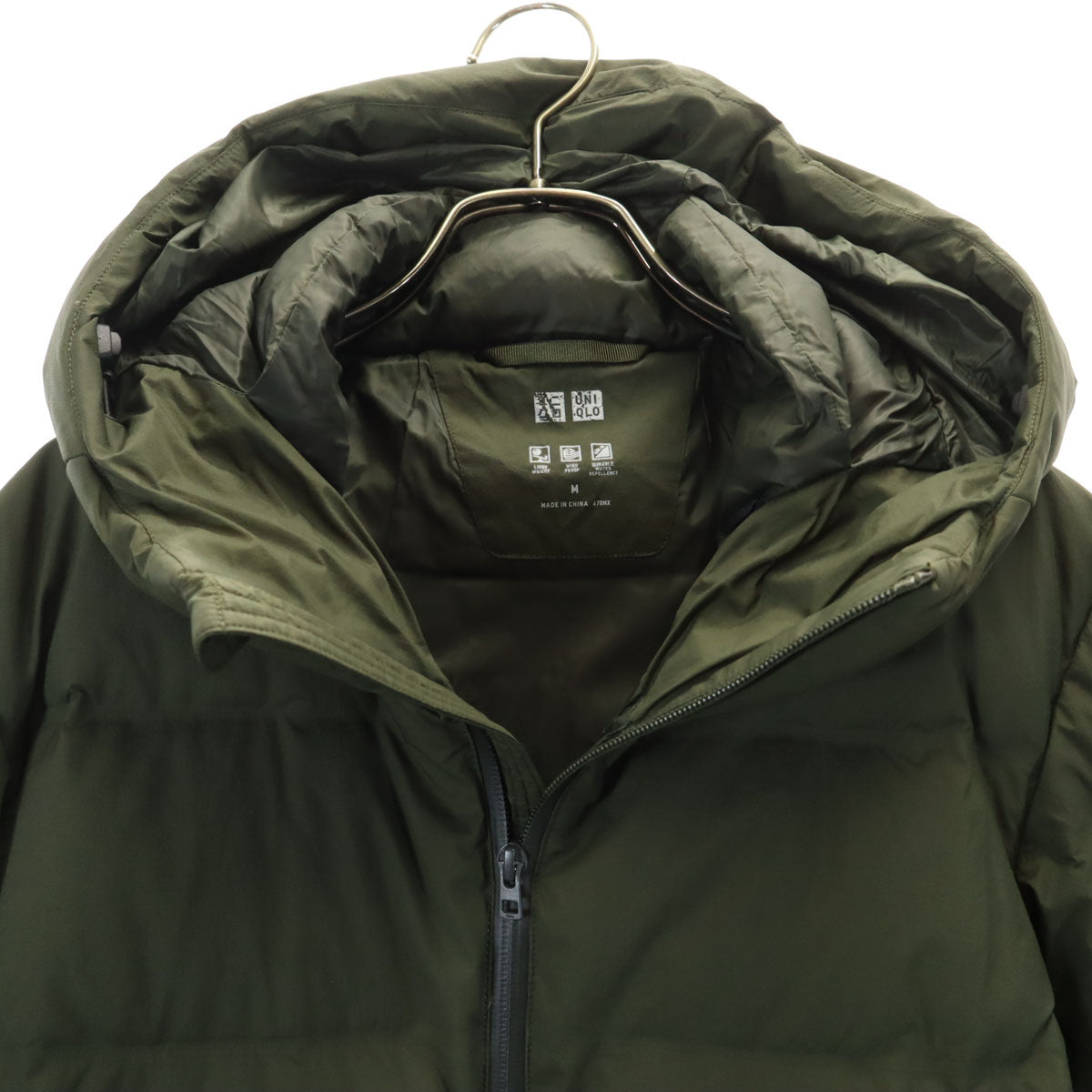 UNIQLO ユニクロ シームレス ダウンパーカー M カーキ メンズ