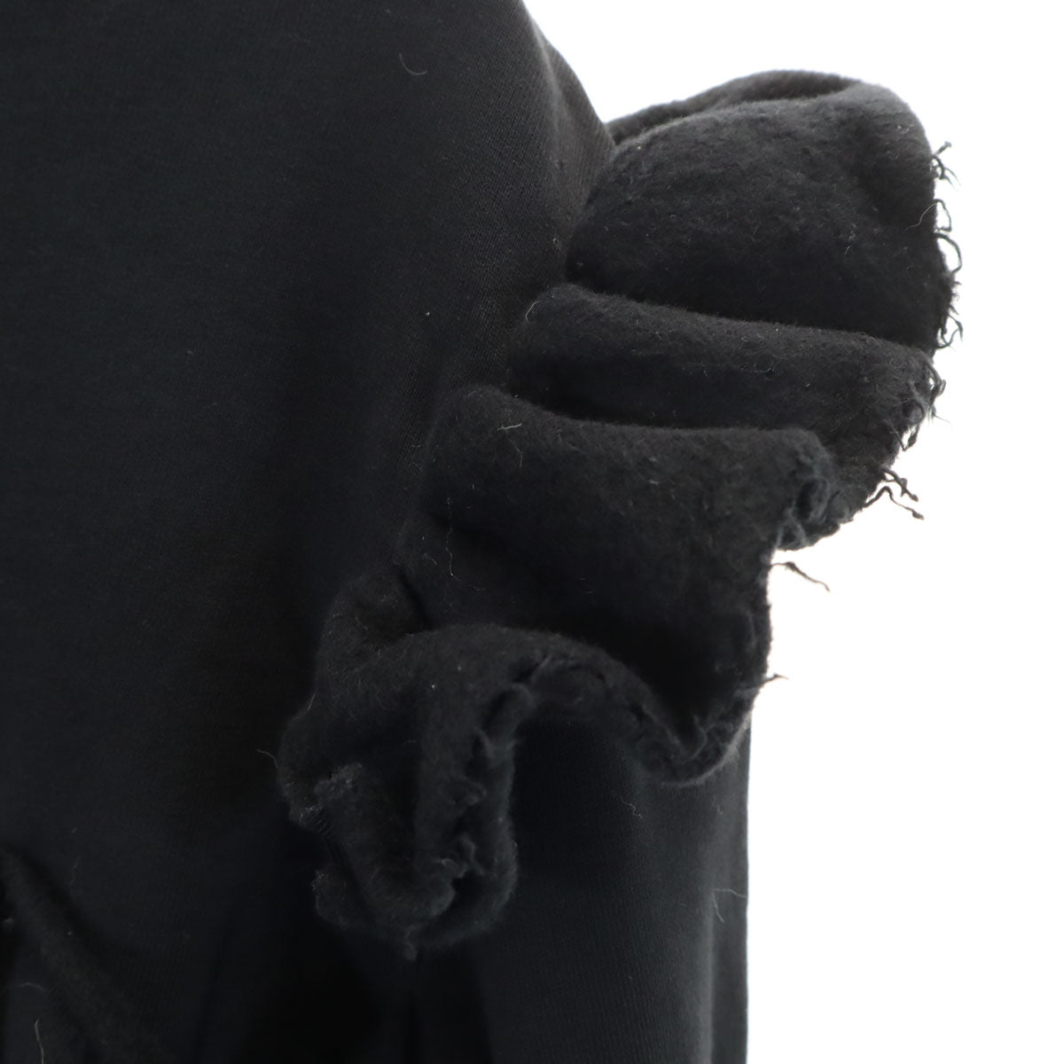 MSGM エムエスジーエム イタリア製 長袖 フリル スウェット トレーナー S ブラック 裏起毛 レディース