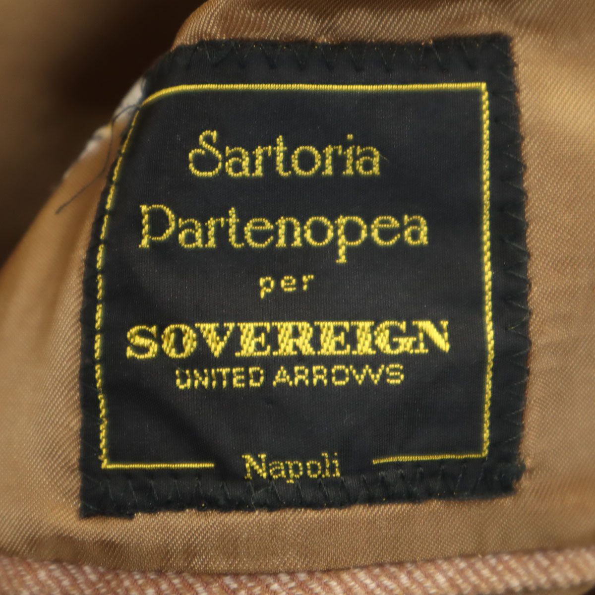 sartoria partenopea サルトリアパルテノペア SOVEREIGN ソブリン別注 イタリア製 テーラードジャケット 42 ブラウン ユナイテッドアローズ メンズ