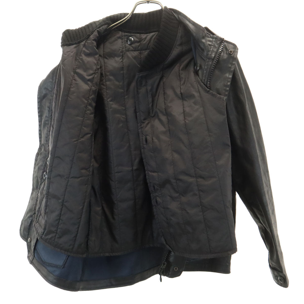 adidas アディダス David Beckham デビットベッカム コラボ 3WAY フェイクレザー ジャケット XS ブラック メンズ