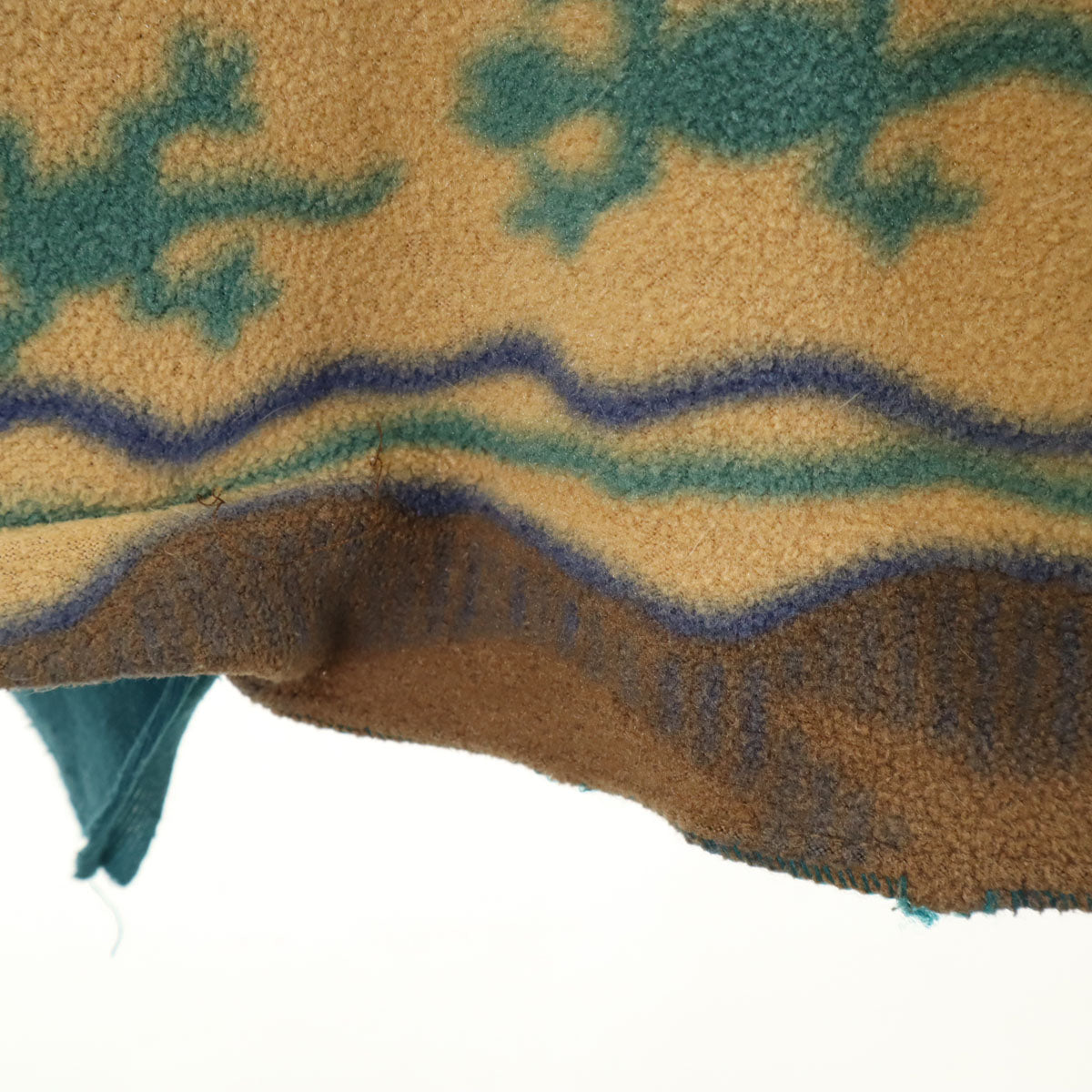 L.L.Bean エルエルビーン 80s ヴィンテージ トカゲ柄 総柄 プルオーバー フリースジャケット ブラウン アウトドア メンズ