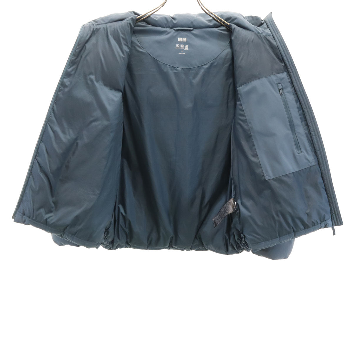UNIQLO ユニクロ シームレス ダウンジャケット S ブルー系 レディース