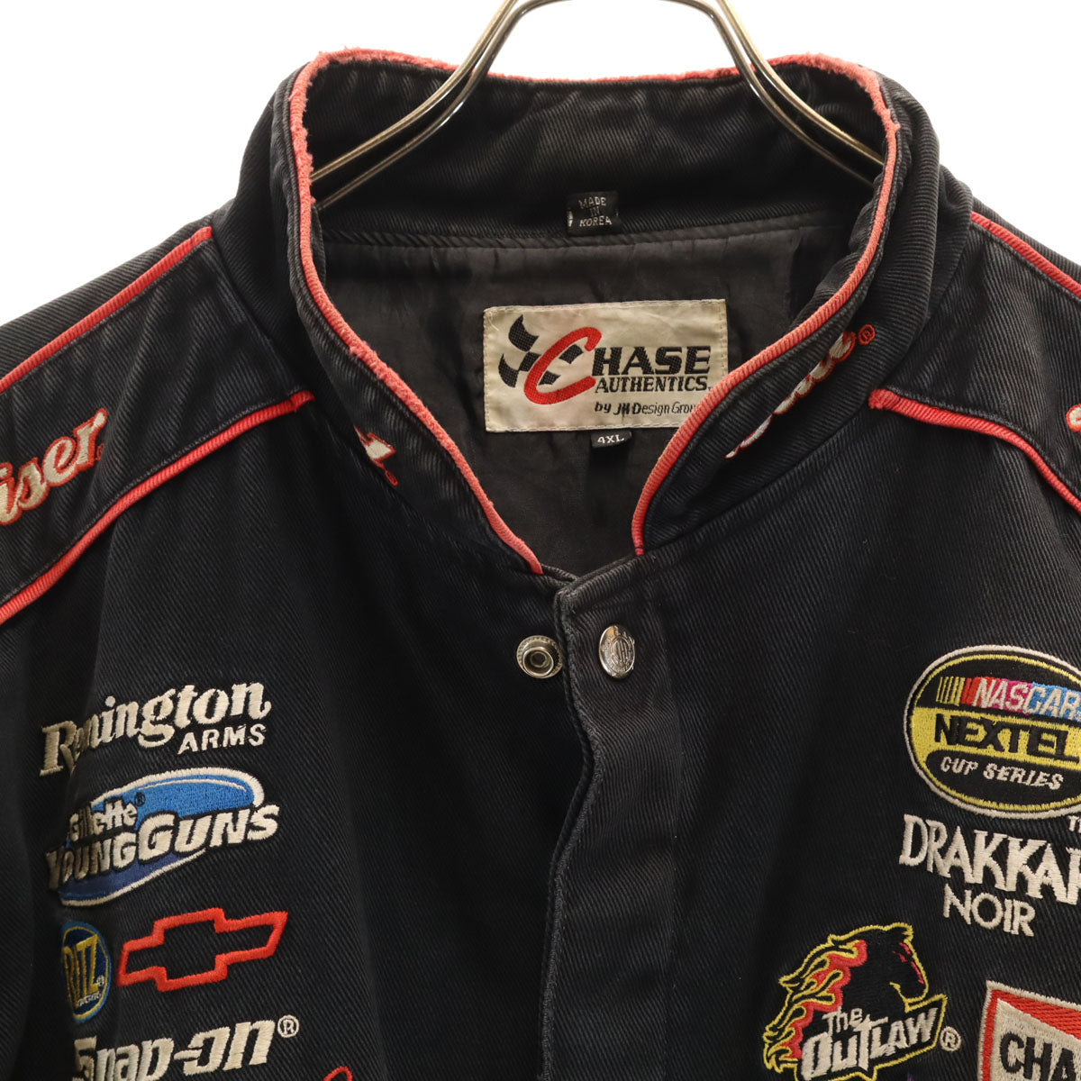 HASE AUTHENTICS ハセオーセンティック 韓国製 バイク レーシング ジャケット 4XL 黒系 ビックサイズ メンズ