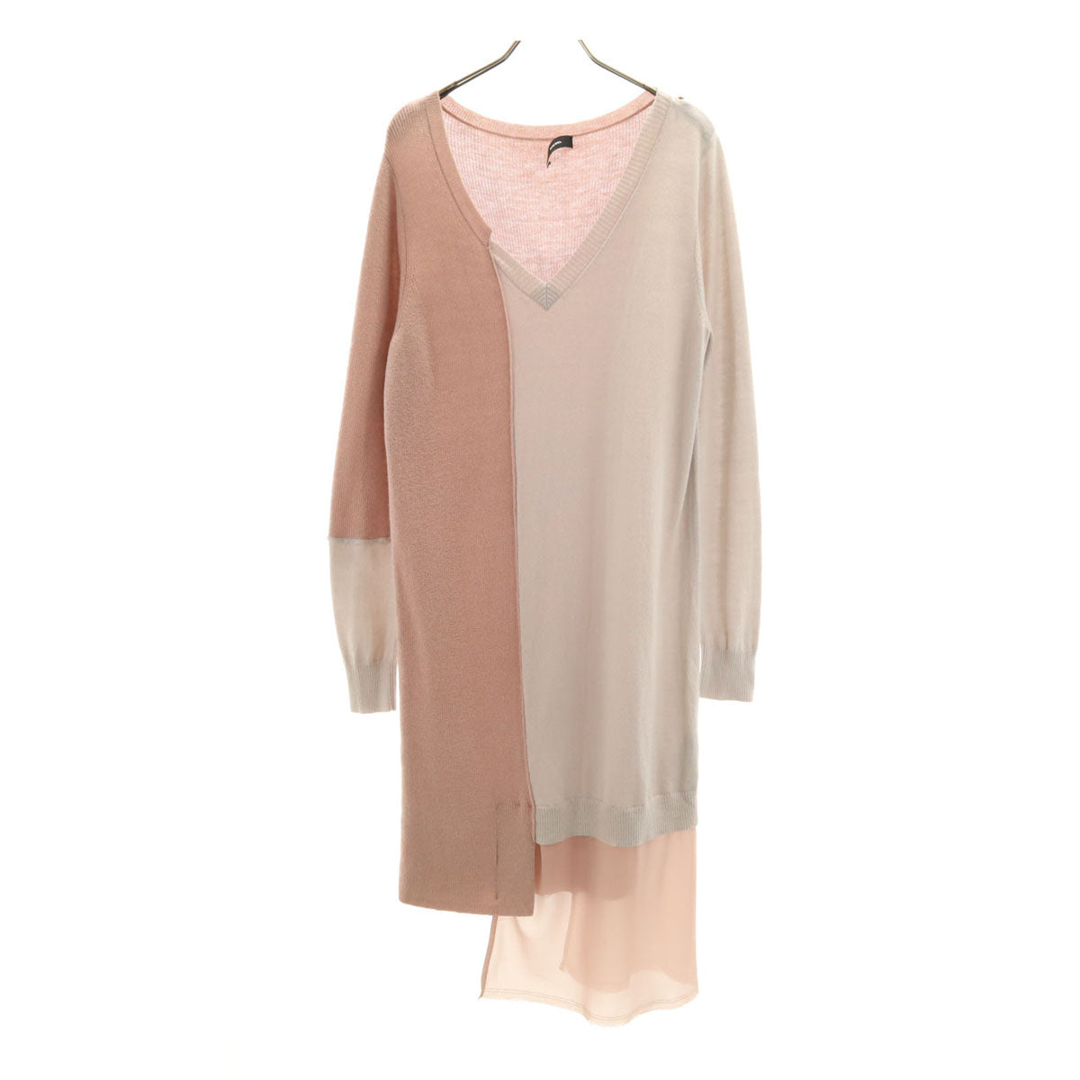 DIESEL ディーゼル 長袖 ニット ワンピース M ピンク系 レディース