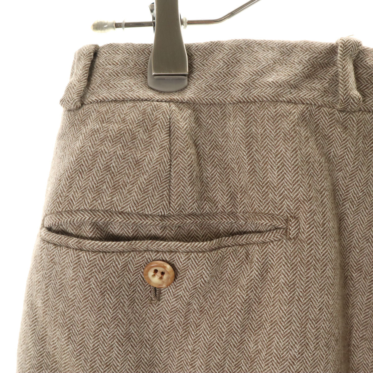 Belvest ベルベスト 80s 90s イタリア製 ヴィンテージ ヘリンボーン柄 スーツ 上下 セットアップ 48/不明 ベージュ系 メンズ